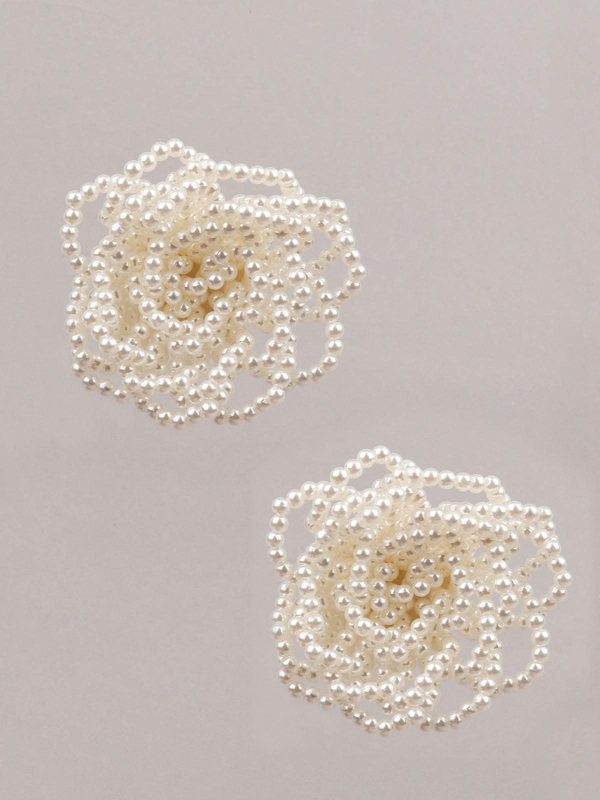 Women's White Stud Earring