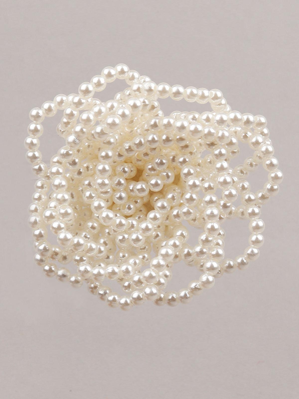 Women's White Stud Earring