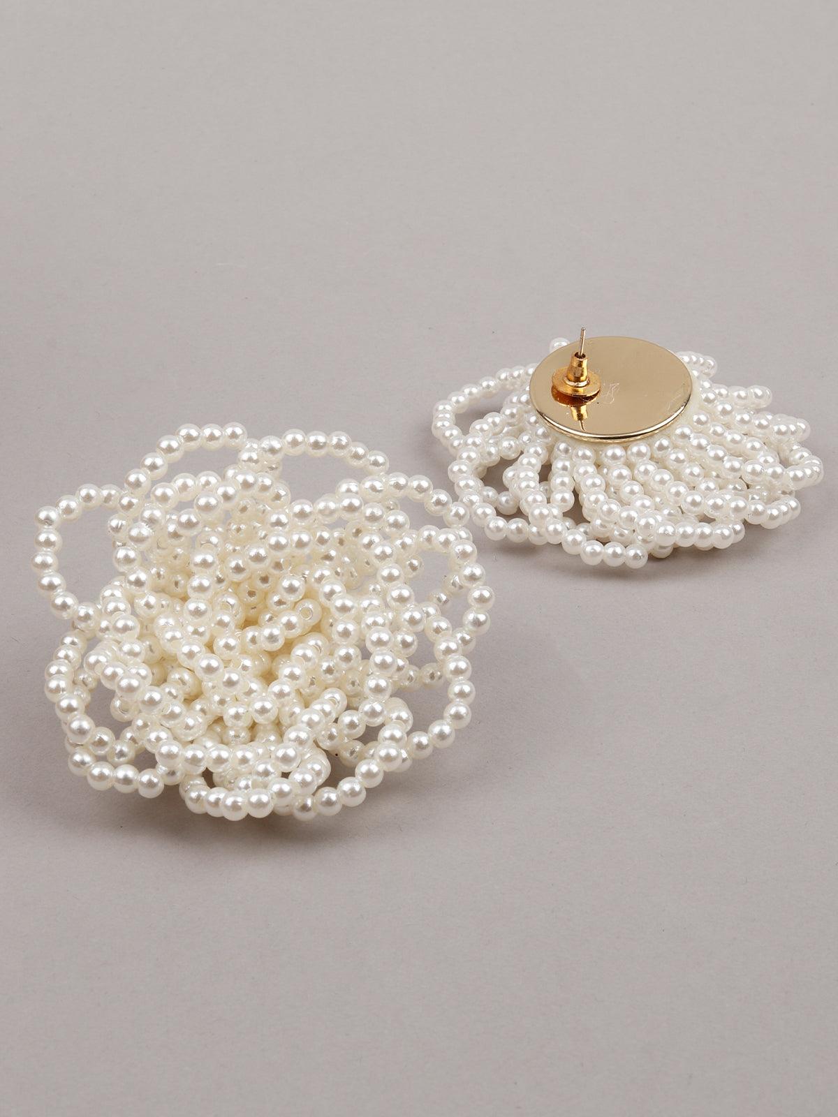 Women's White Stud Earring