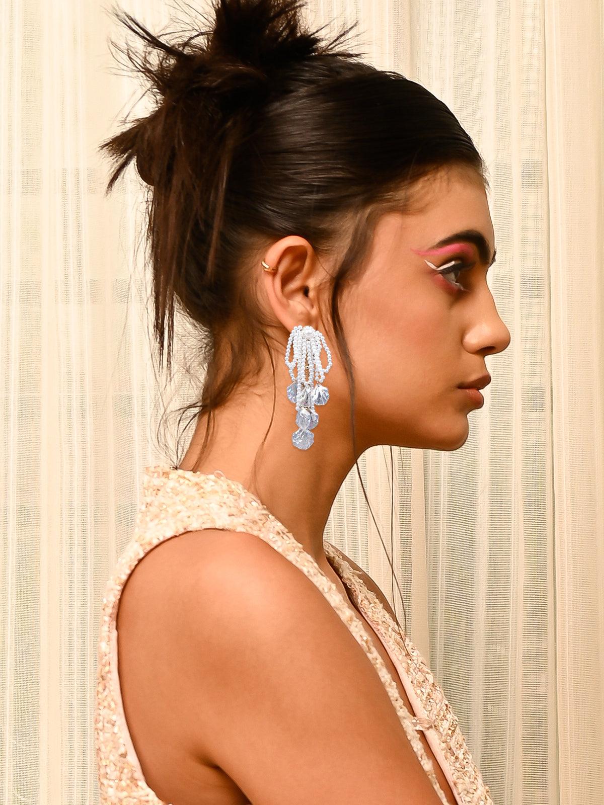 Women's White Stunning Drop Earrings