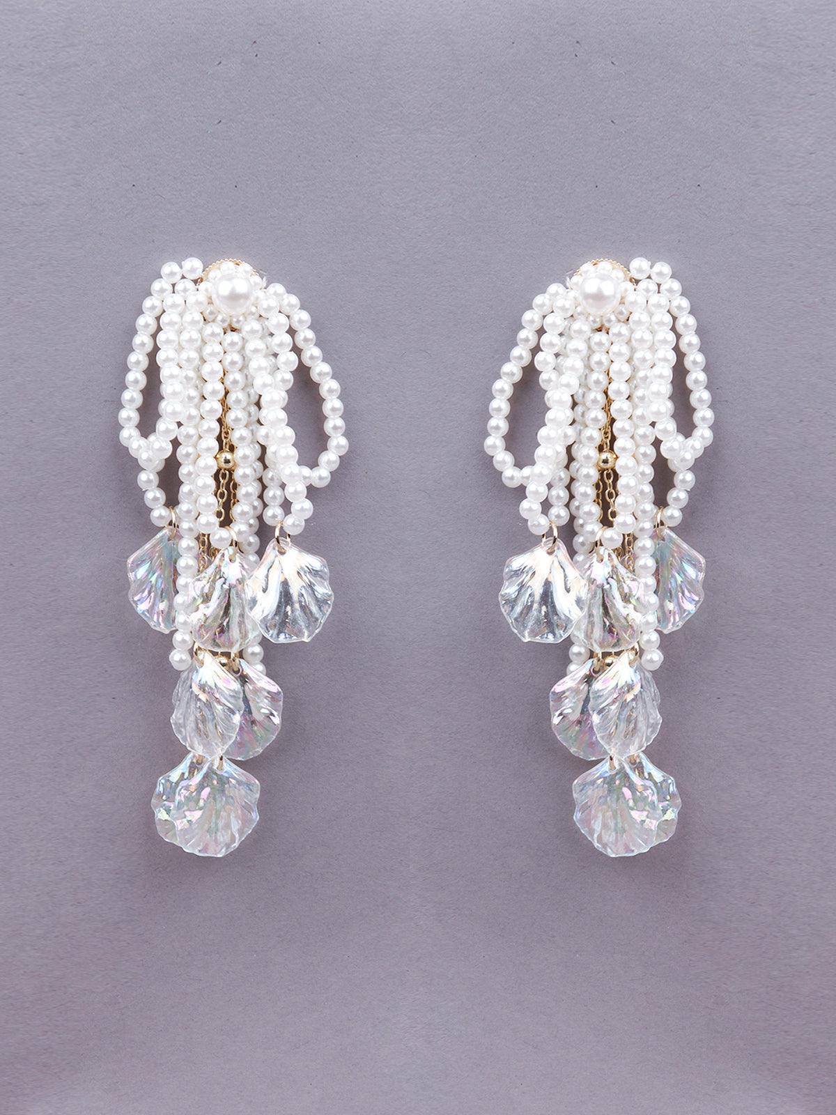 Women's White Stunning Drop Earrings