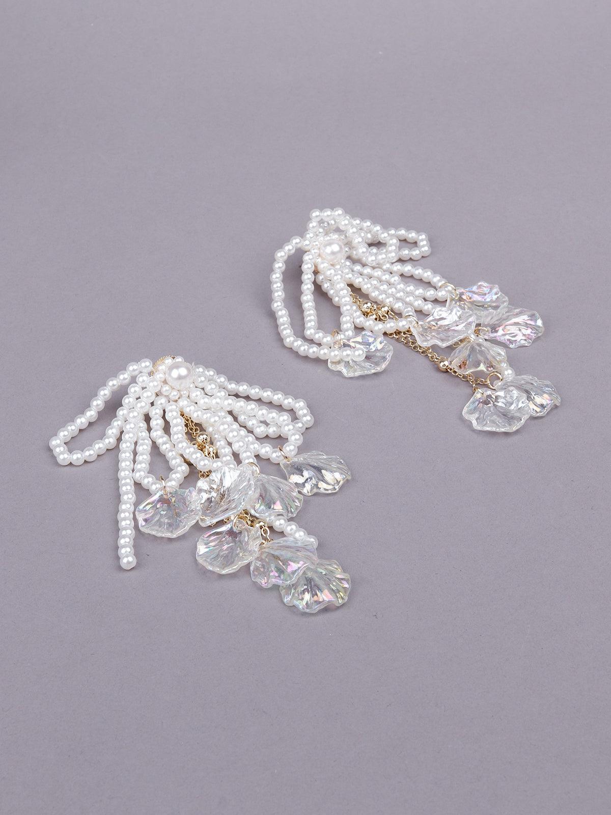 Women's White Stunning Drop Earrings