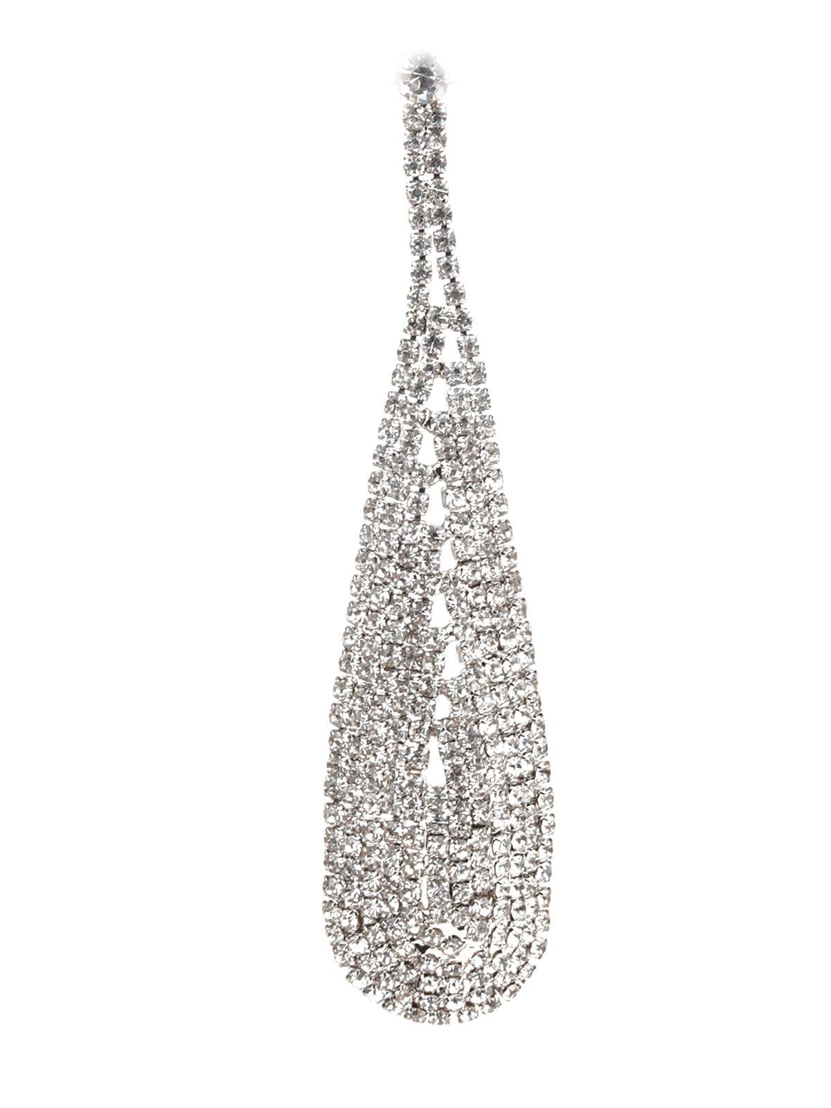 Women's White Teardrop Earring