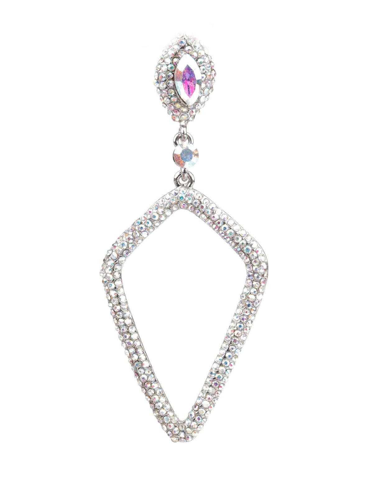 Women's White Teardrop Earring