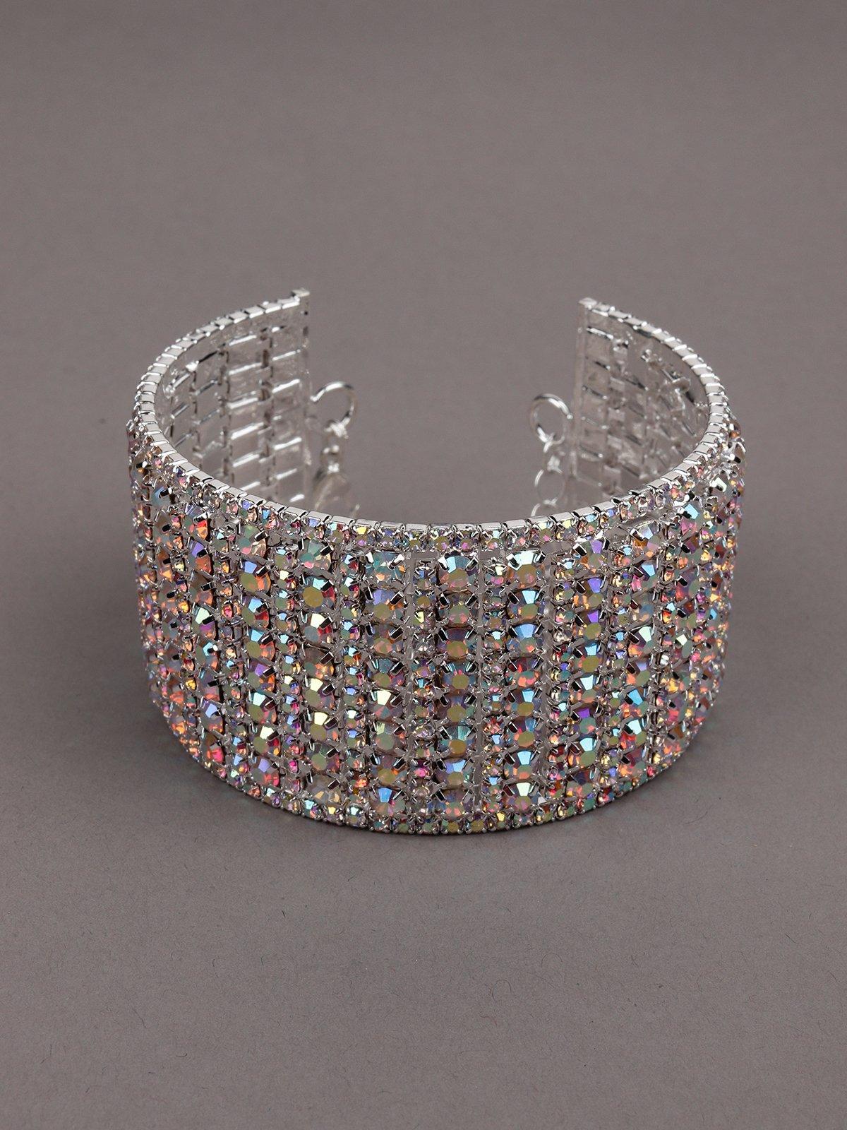 Women's Wideband Crystal Cuff Bracele
