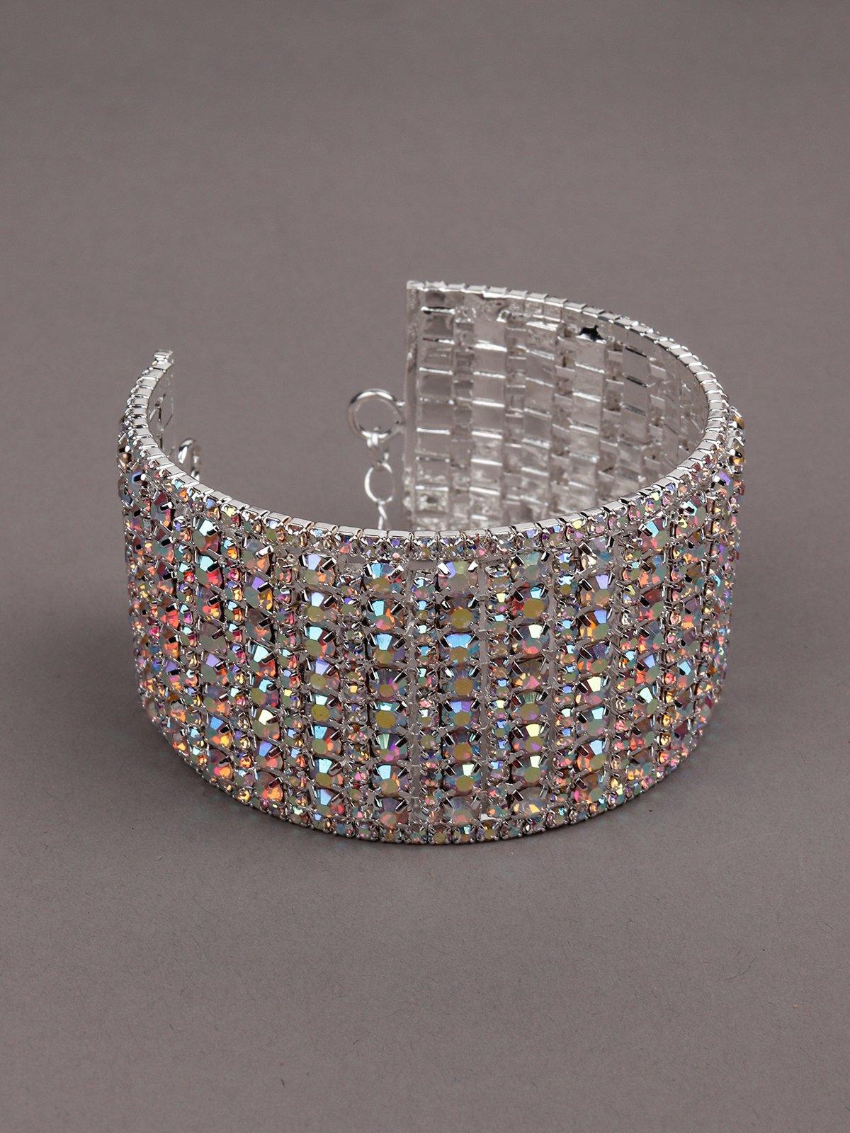 Women's Wideband Crystal Cuff Bracele