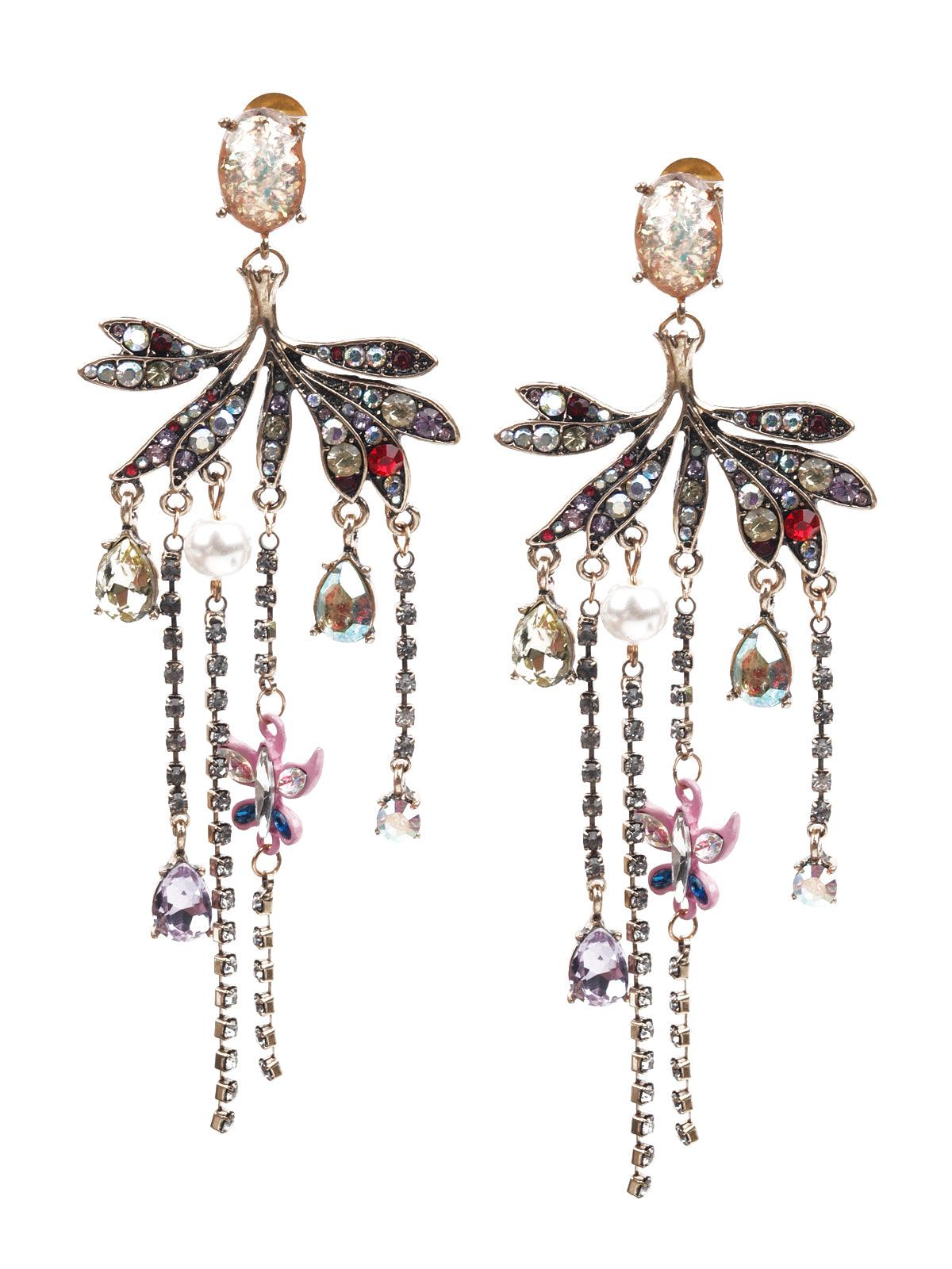 Women's Wine Color Drop Earring