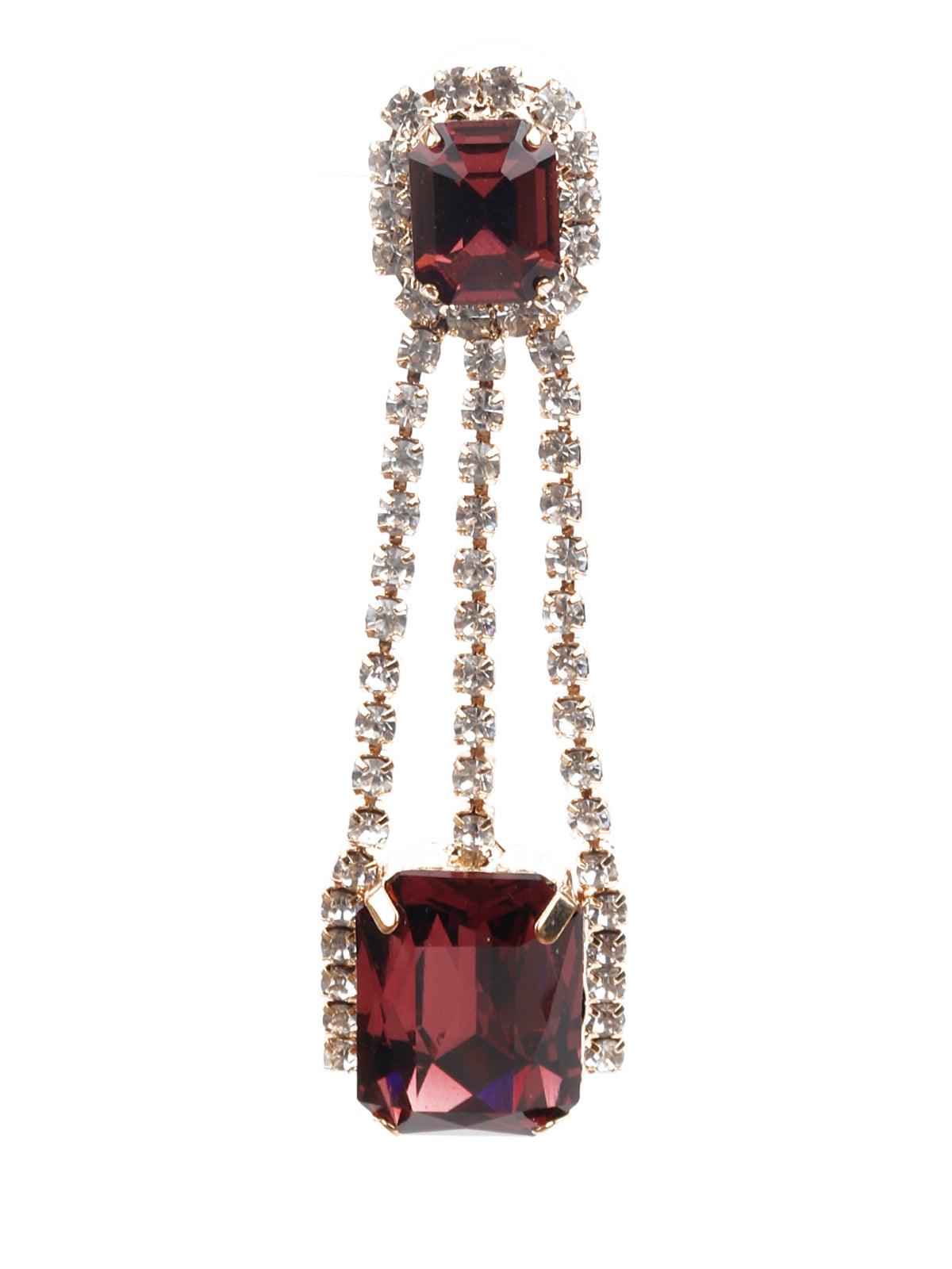 Women's Wine Color Drop Earring