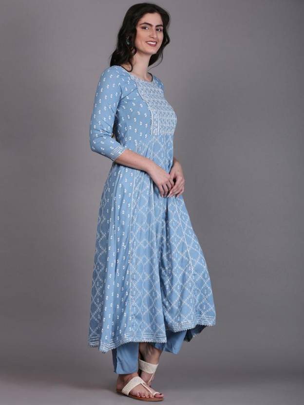 Women's Kurta, Pant And Dupatta Set Cotton Rayon