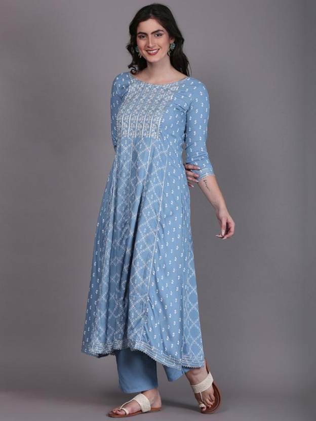 Women's Kurta, Pant And Dupatta Set Cotton Rayon - Taantav