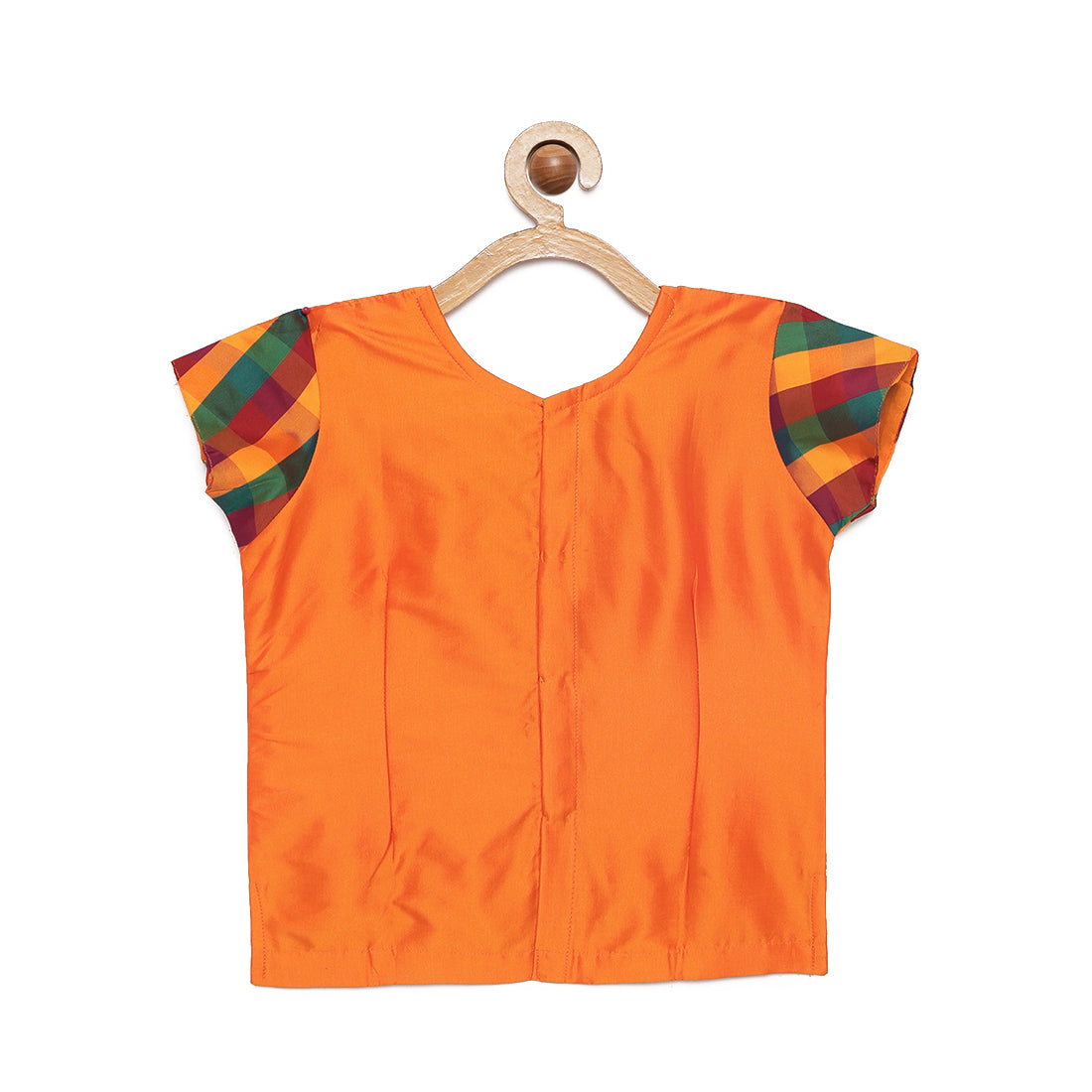 Girl's Orange Color Pavadai Set - BABY LAKSHMI