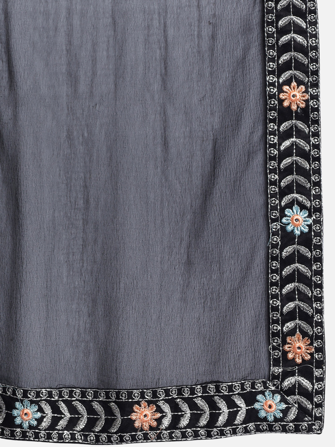 Women's Solid Black Embroidery Kurta Set with Dupatta - Meeranshi