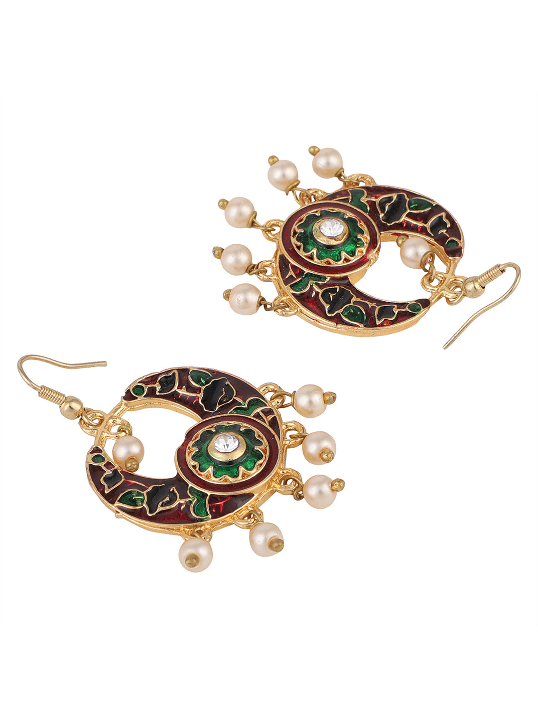 Women's Set Of 2 Oxidised And Brass Western Look Earring - Anikas Creation