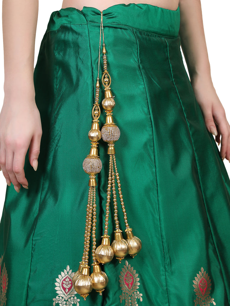 Women's wedding Handmade Hanging bridal heavy Gold Tassels Lehange Fancy Beautiful Pair of Latkans