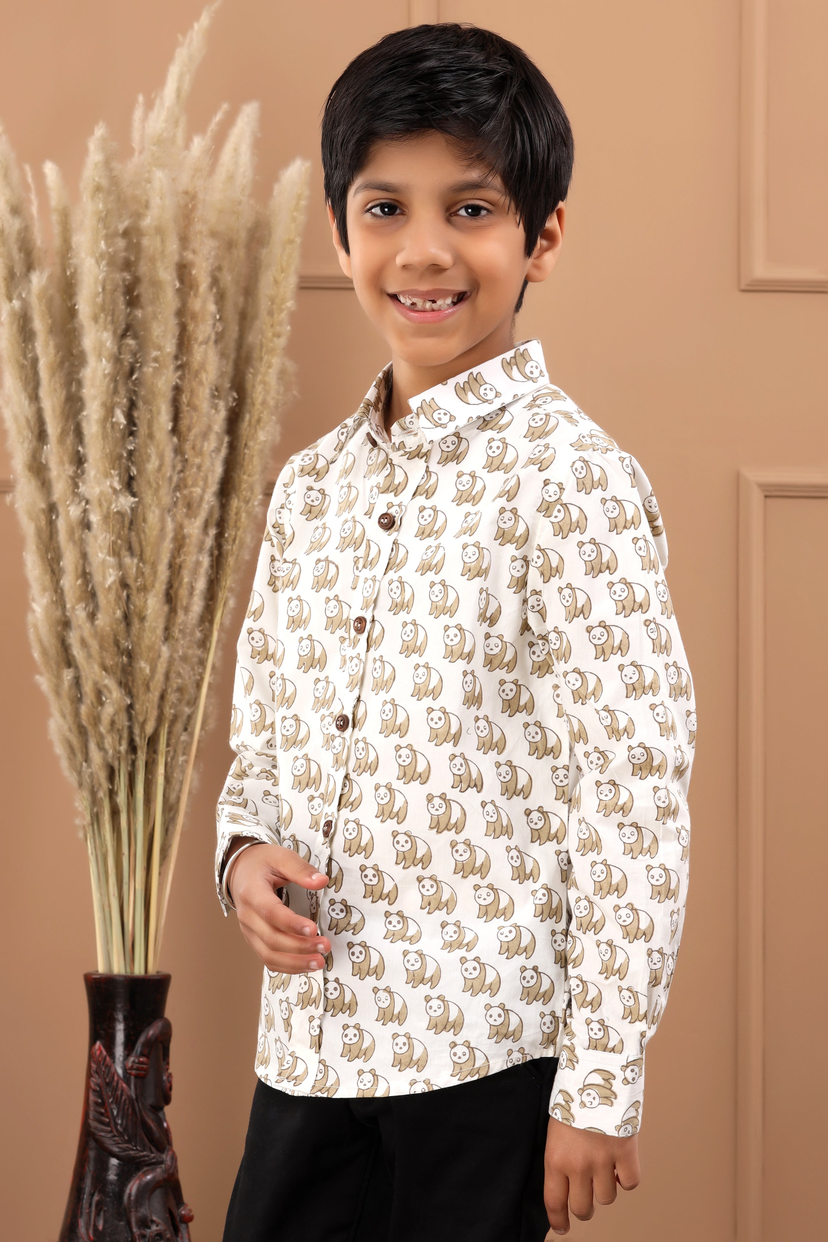 Boy's Hand Block Pure Cotton Sustainable Shirt - Hatheli Kids