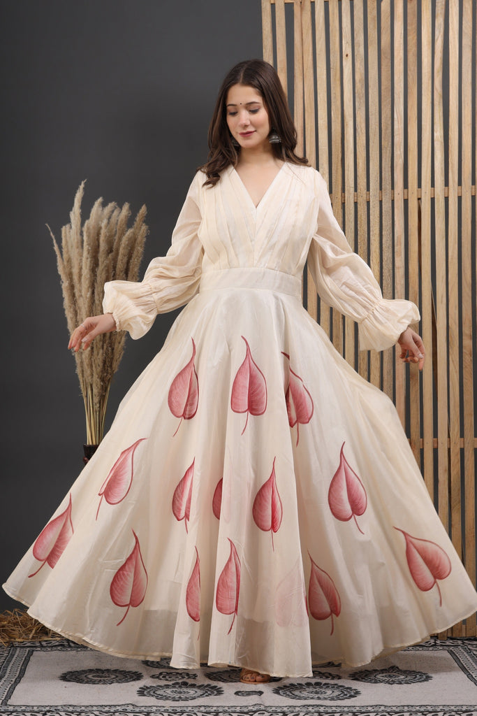 Women's Aprudha Hand Painted Styled Gown