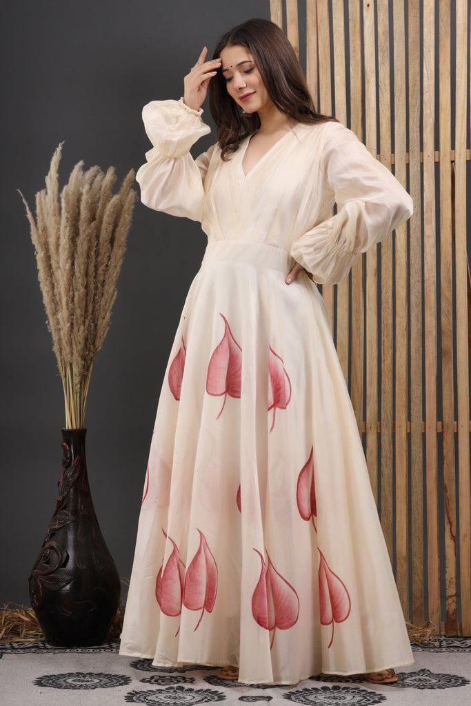 Women's Aprudha Hand Painted Styled Gown
