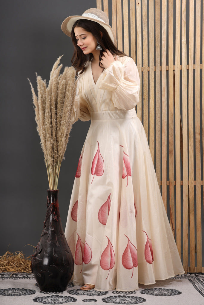 Women's Aprudha Hand Painted Styled Gown