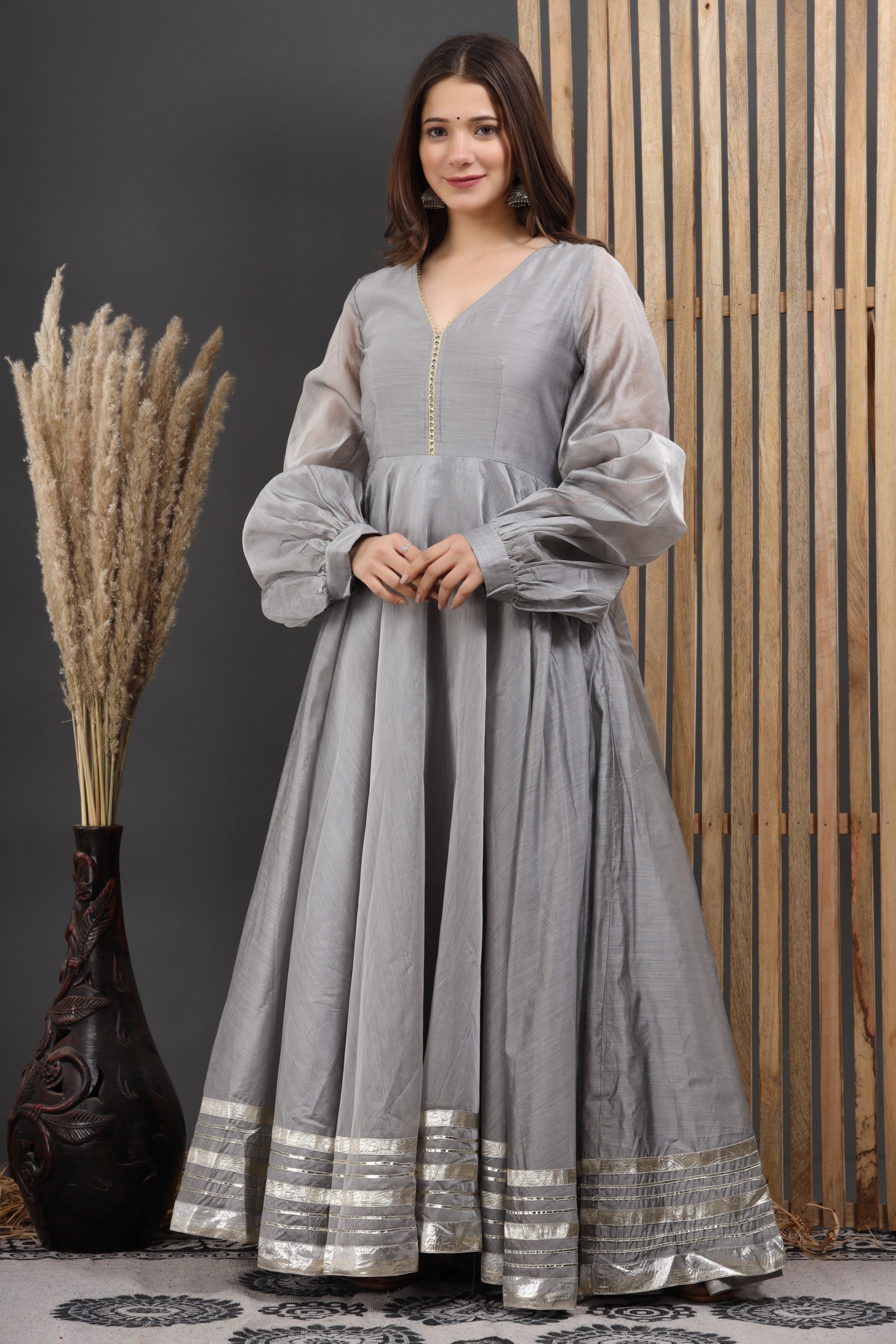 Buy Women's Anahe Hand Gota Work Dress - Saras The Label - Online at Best Price | Trendia Buy Women's Anahe Hand Gota Work Dress - Saras The Label - Online at Best Price | Trendia