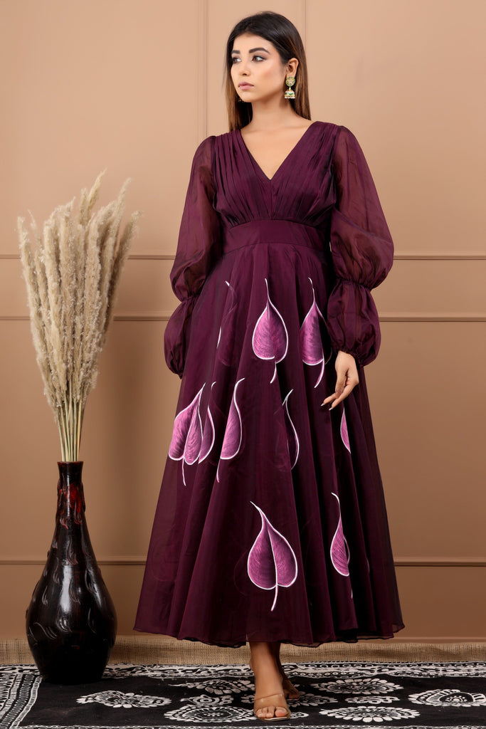 Women's Nehal Hand Painted Styled Gown