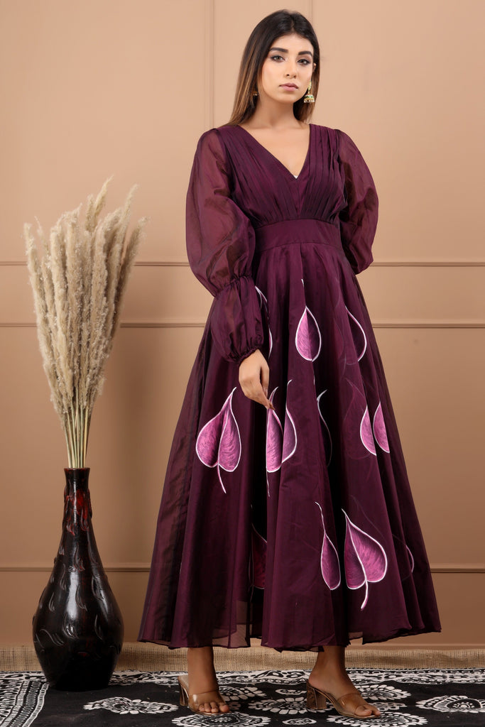 Women's Nehal Hand Painted Styled Gown