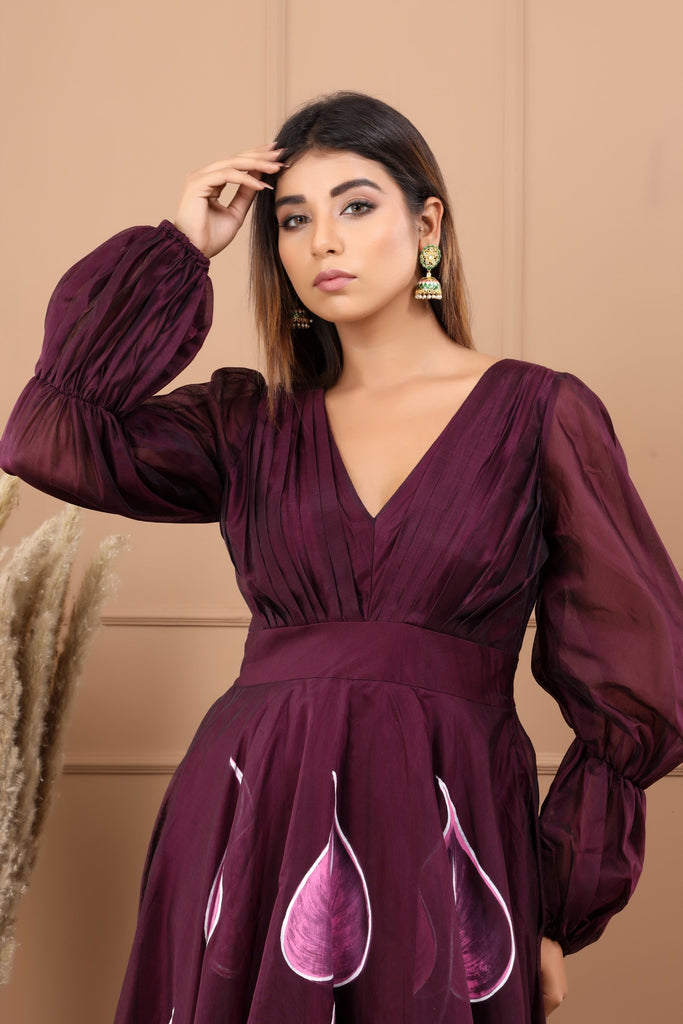 Women's Nehal Hand Painted Styled Gown