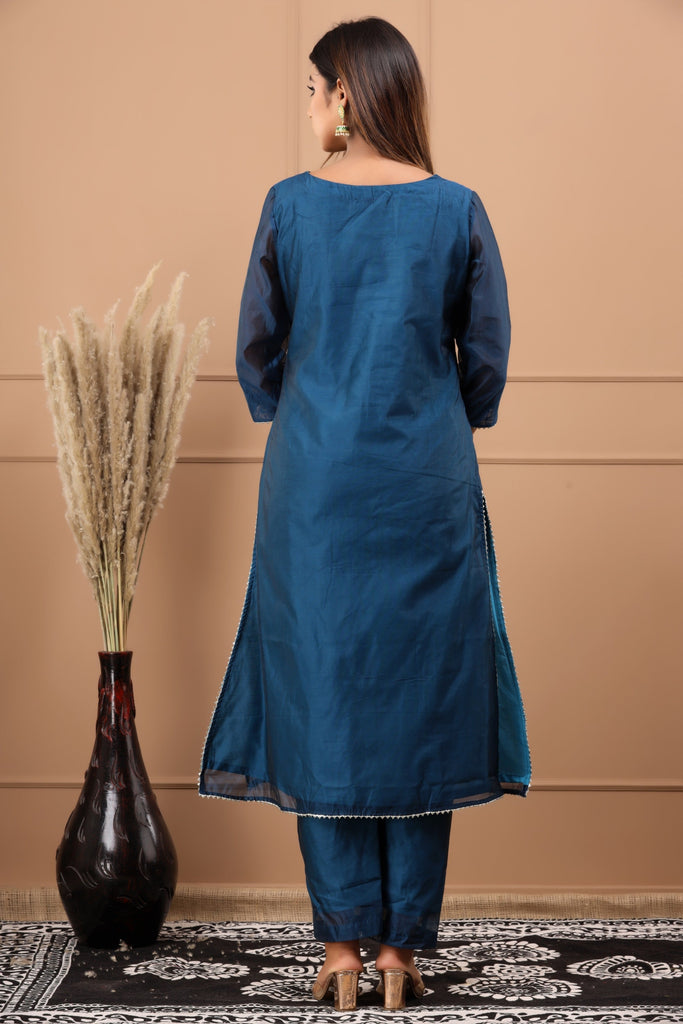 Women's Navrang Chanderi Suit  Dupatta Set