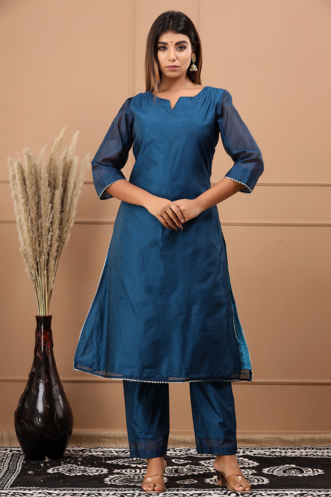 Women's Navrang Chanderi Suit  Dupatta Set