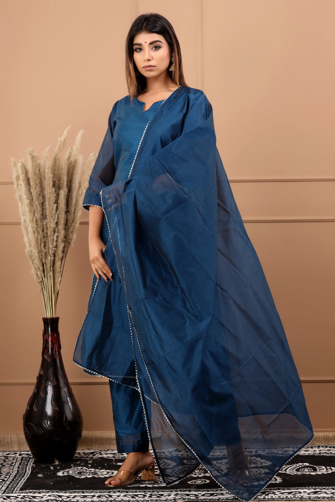 Women's Navrang Chanderi Suit  Dupatta Set
