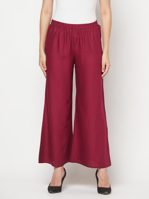 Women's Rayon Flared slip-on Palazzo,Wi