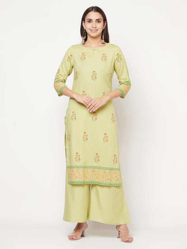 Women's Rayon Screen print straight kurta,Pis