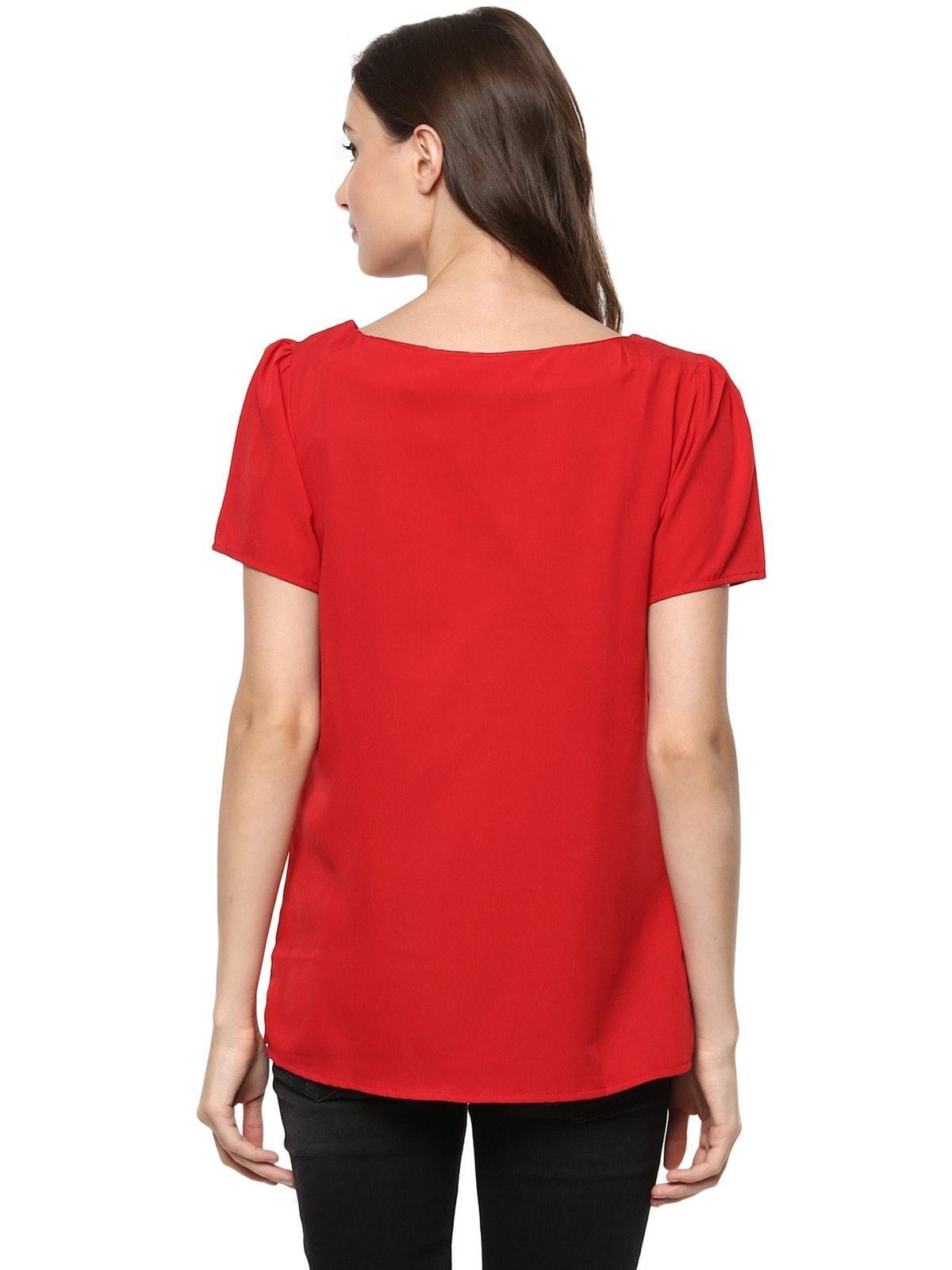 Women's Top Detailed With Gathered Sleeves And Diagonal Zip - Pannkh