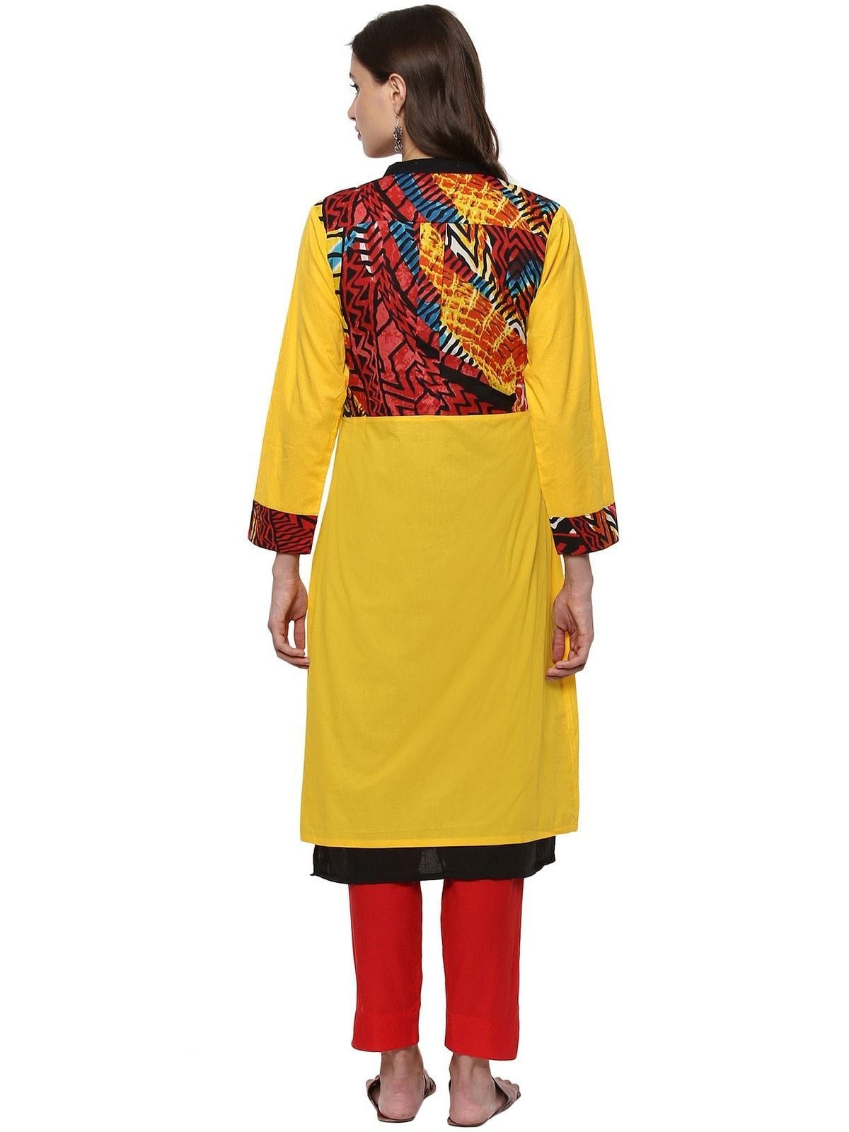 Women's Pannkh Casual Full Sleeve PrintedKurti - Pannkh