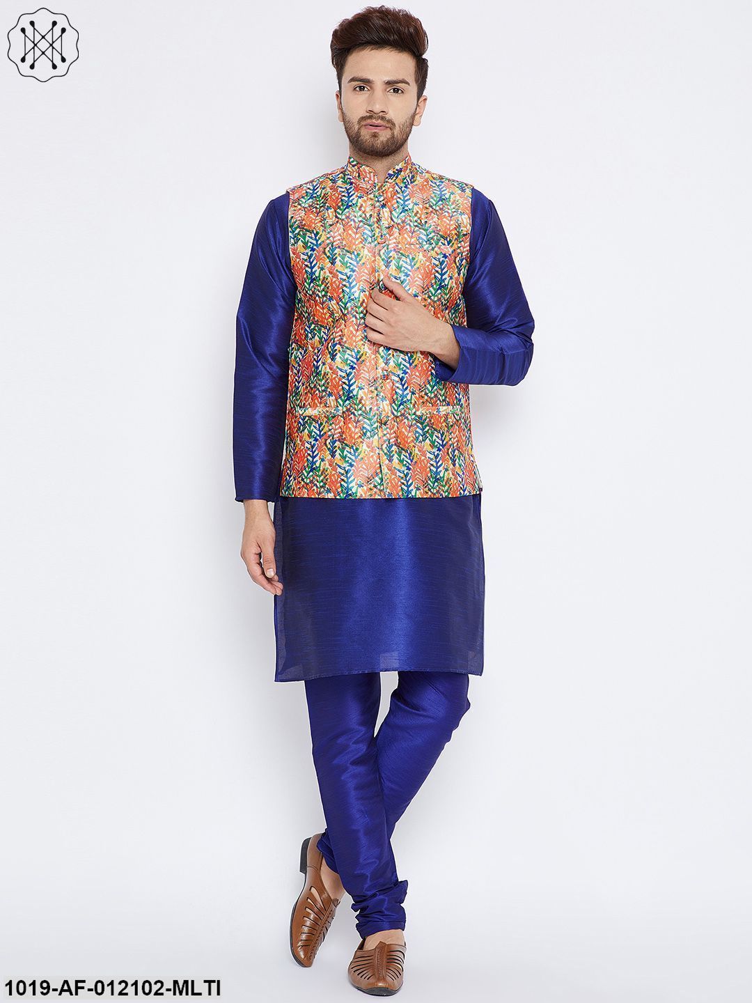 Men's Kurta Pyjama Nehru Jacket Set