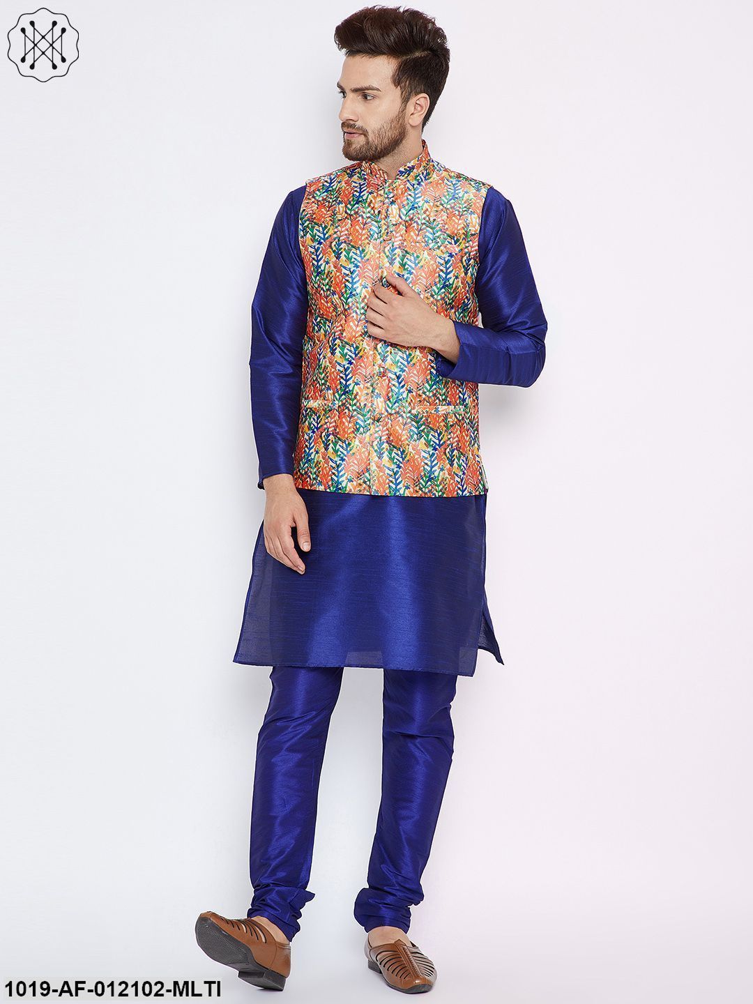 Men's Kurta Pyjama Nehru Jacket Set
