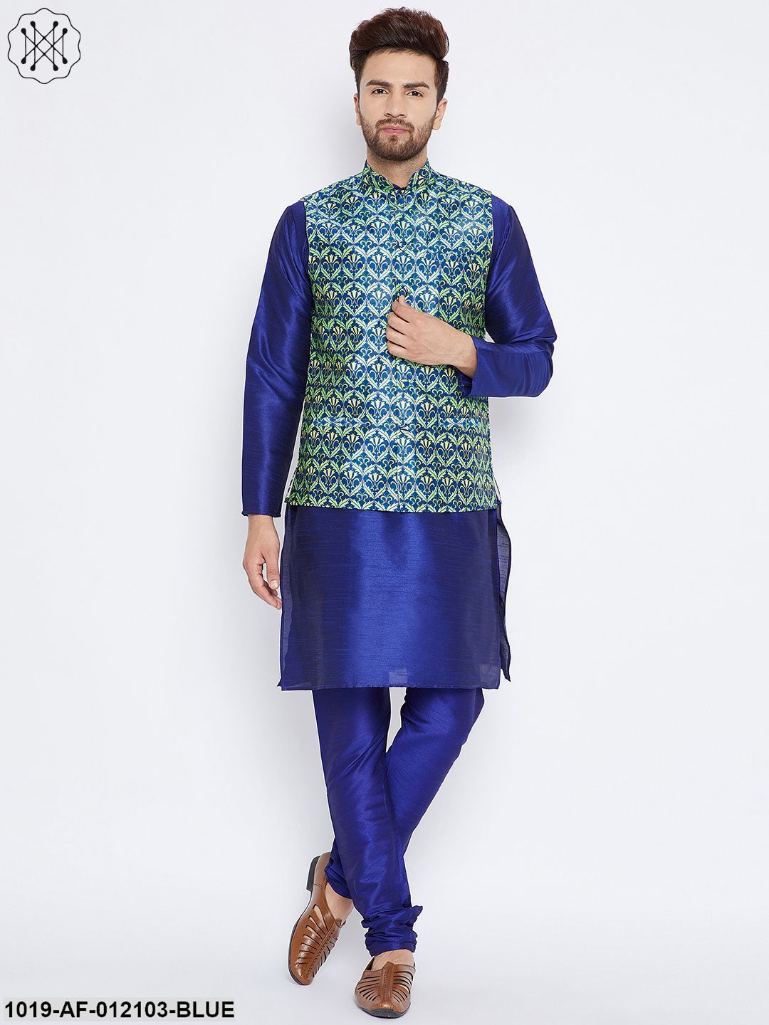 Men's Kurta Pyjama Nehru Jacket Set