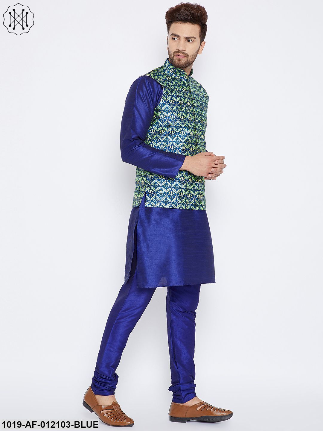 Men's Kurta Pyjama Nehru Jacket Set