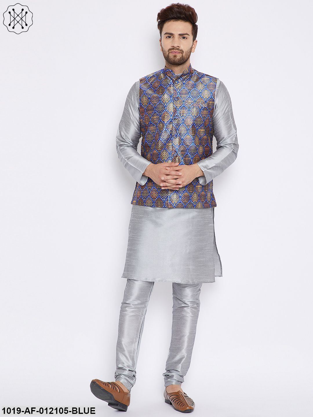 Men's Kurta Pyjama Nehru Jacket Set