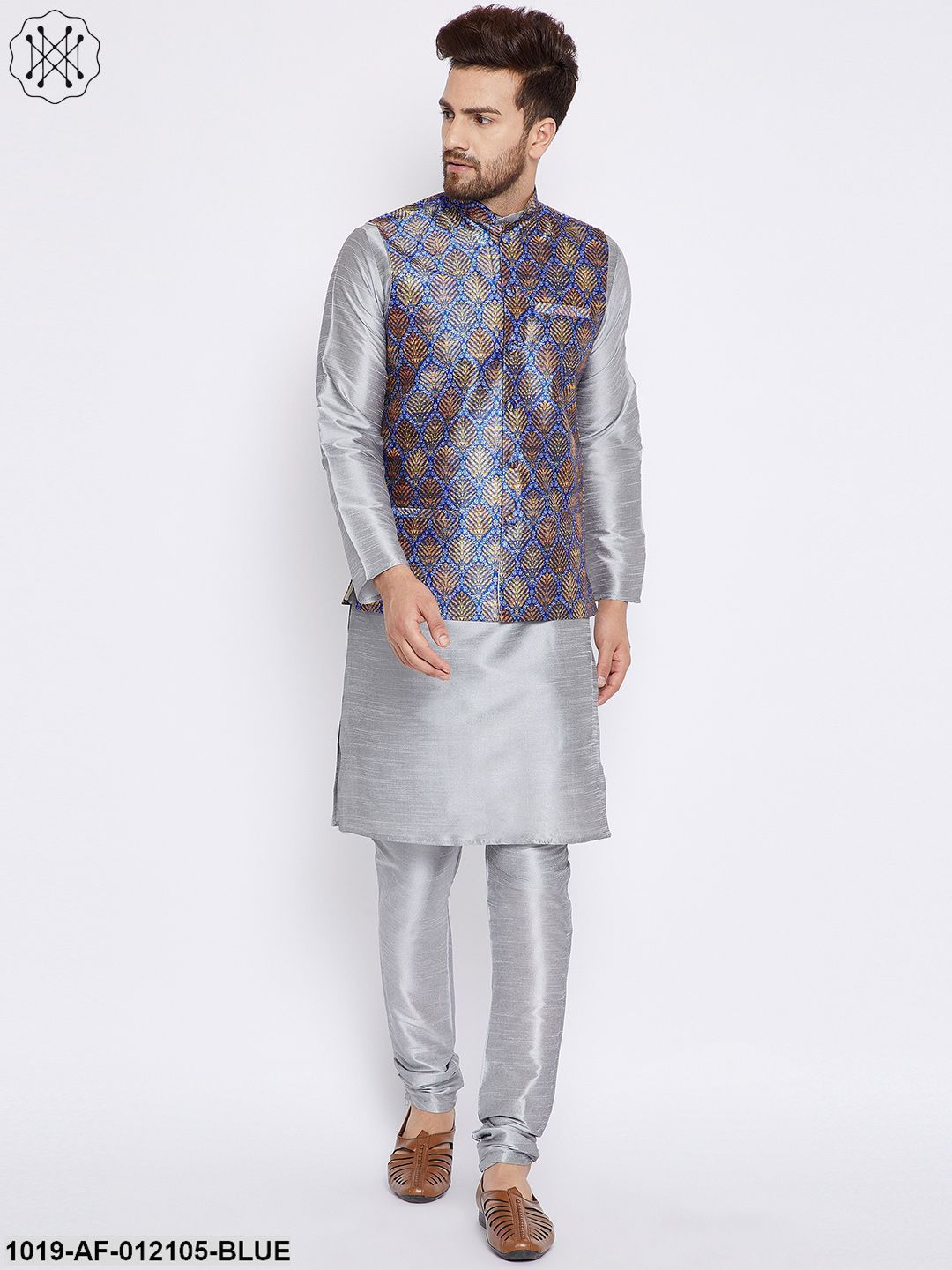 Men's Kurta Pyjama Nehru Jacket Set