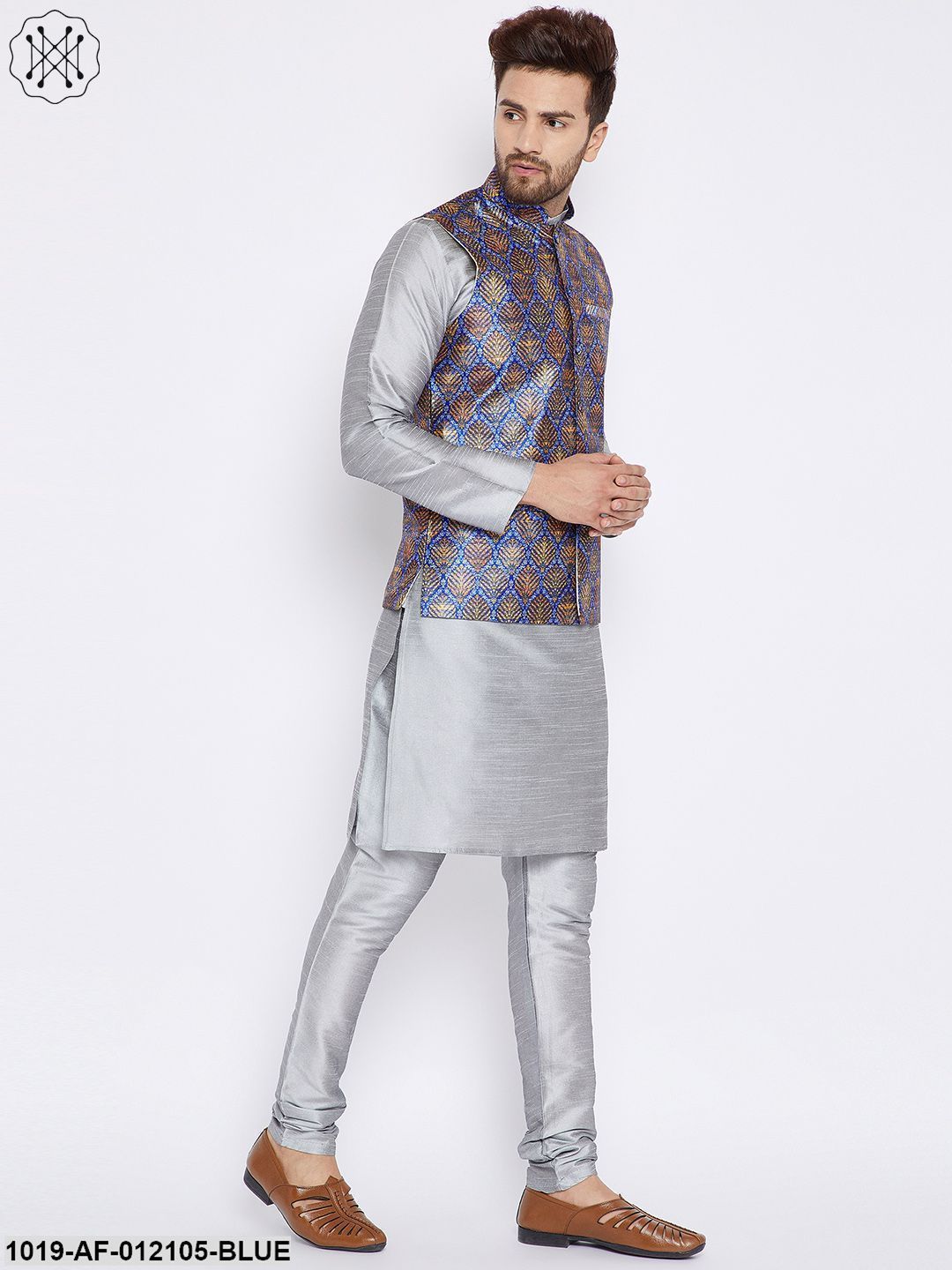 Men's Kurta Pyjama Nehru Jacket Set