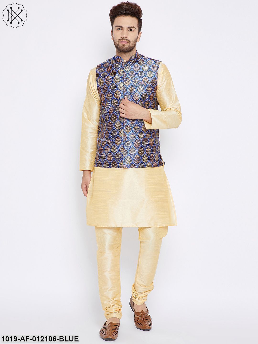 Men's Kurta Pyjama Nehru Jacket Set