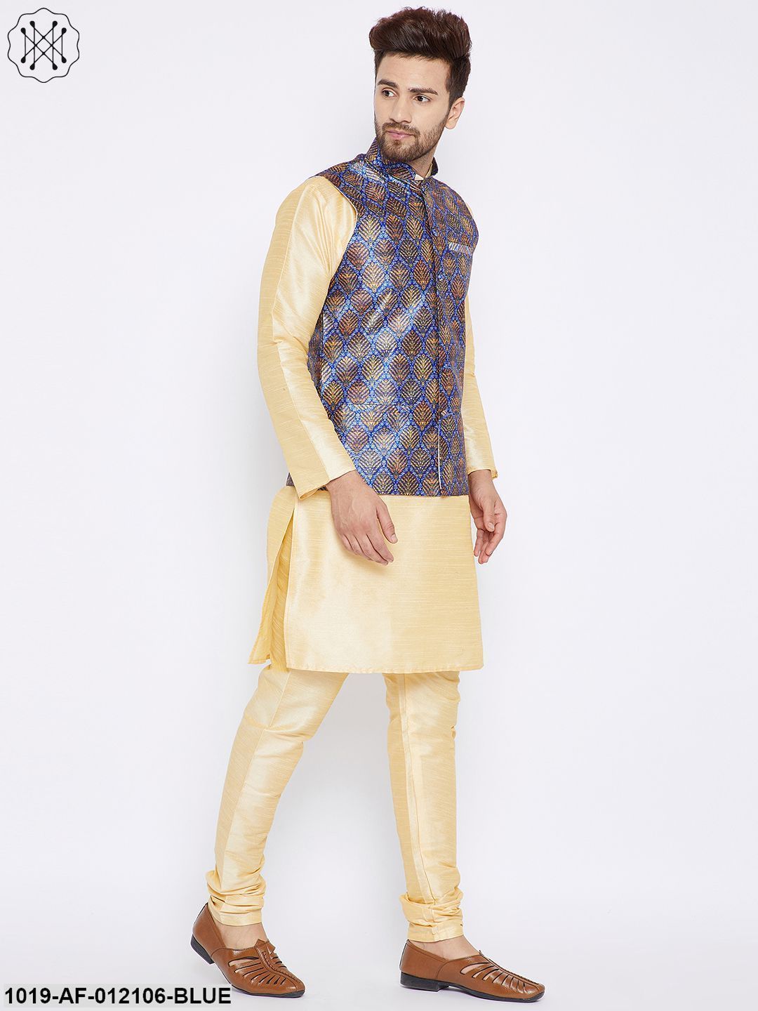 Men's Kurta Pyjama Nehru Jacket Set