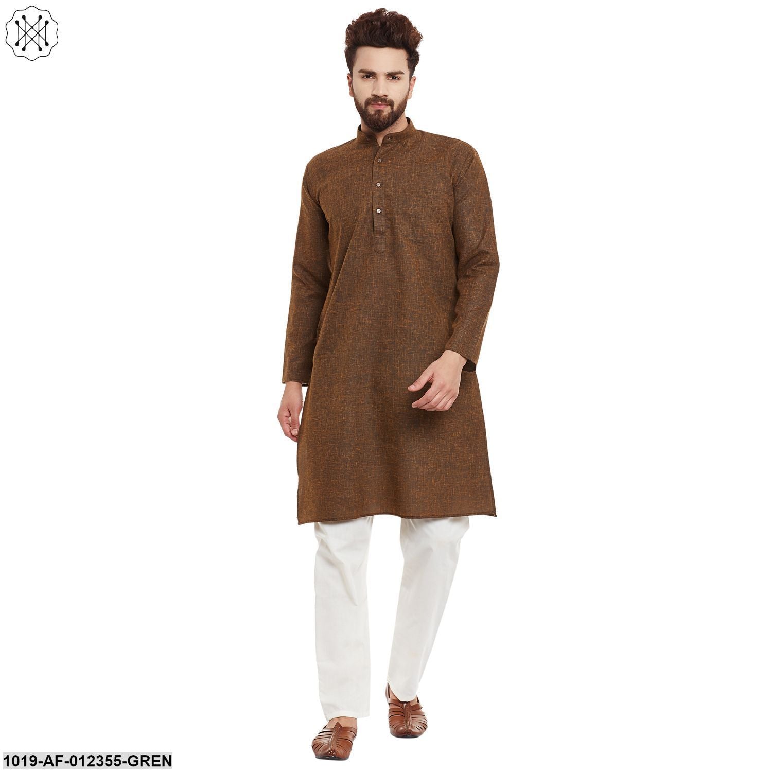 Men's Juniper Green, Kurta Pyjama Set