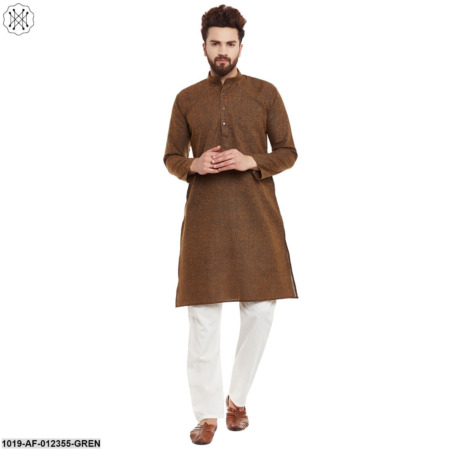 Men's Juniper Green, Kurta Pyjama Set