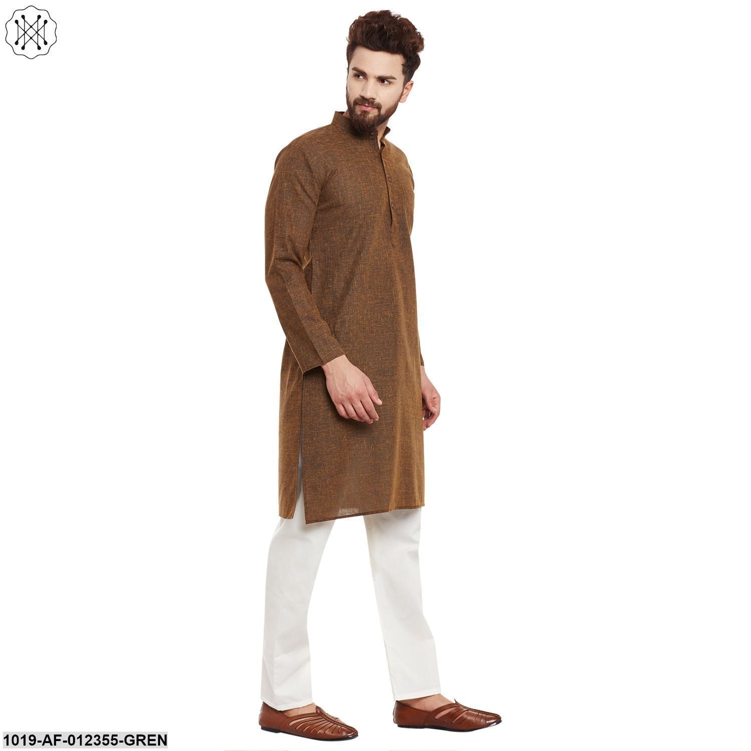 Men's Juniper Green, Kurta Pyjama Set