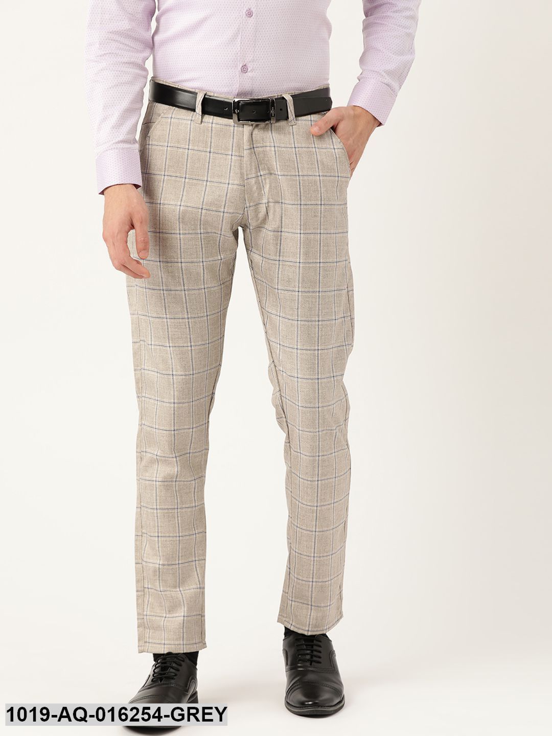 Buy INVICTUS Men Blue  Olive Green Slim Fit Checked Formal Trousers   Trousers for Men 7029482  Myntra