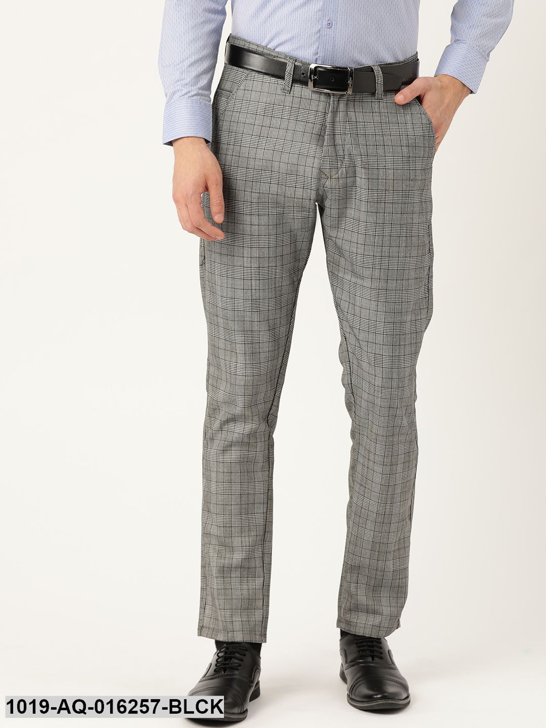 Buy Arrow Slim Fit Patterned Check Formal Trousers - NNNOW.com