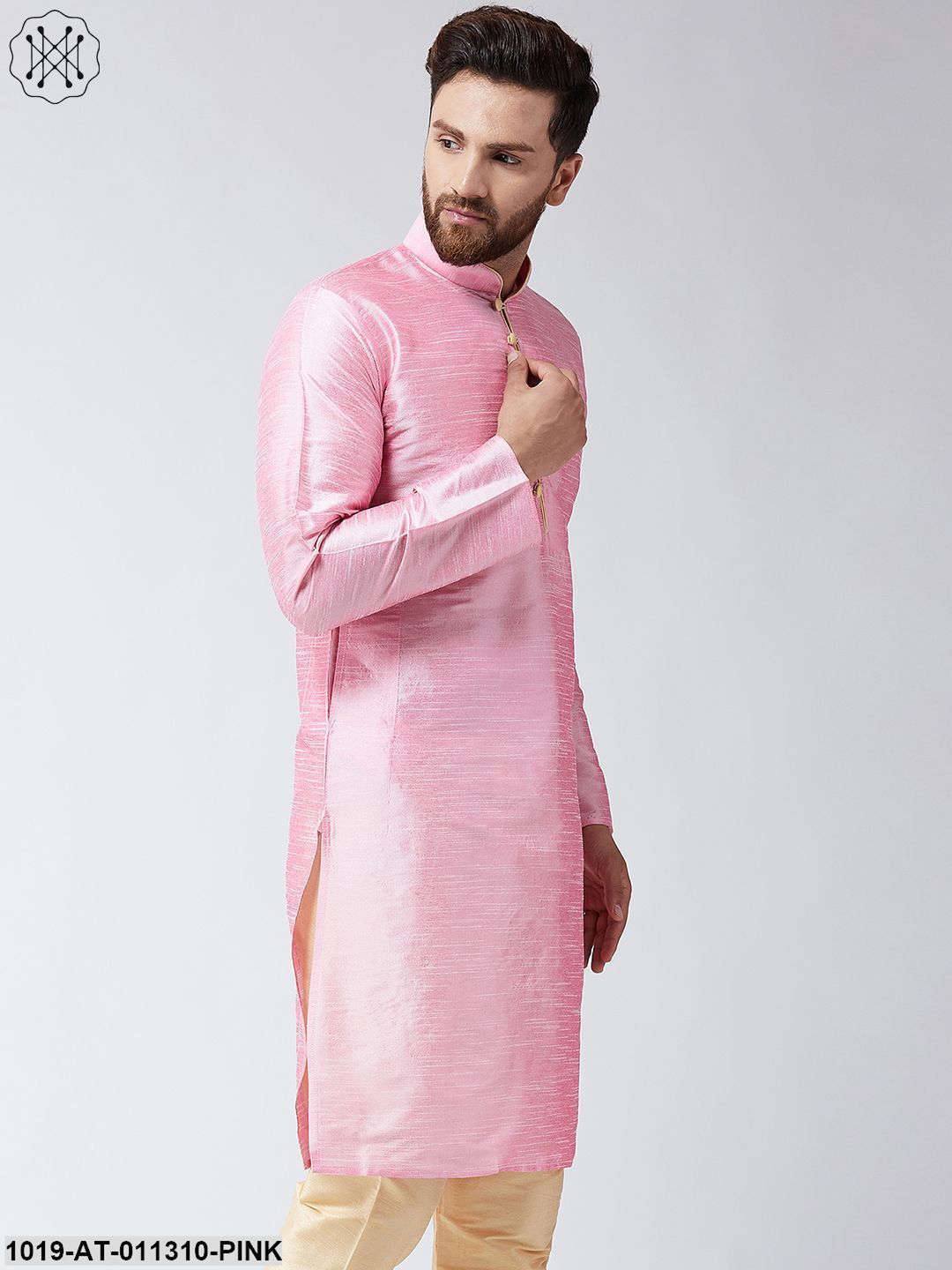 Men's Pink Only Long Kurta