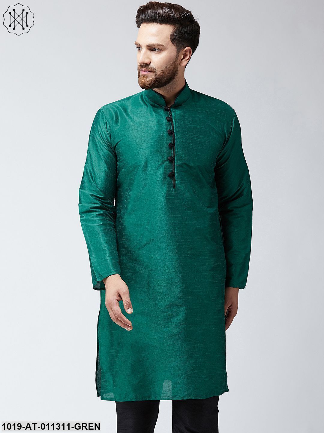 Men's Dark Green Only Long Kurta