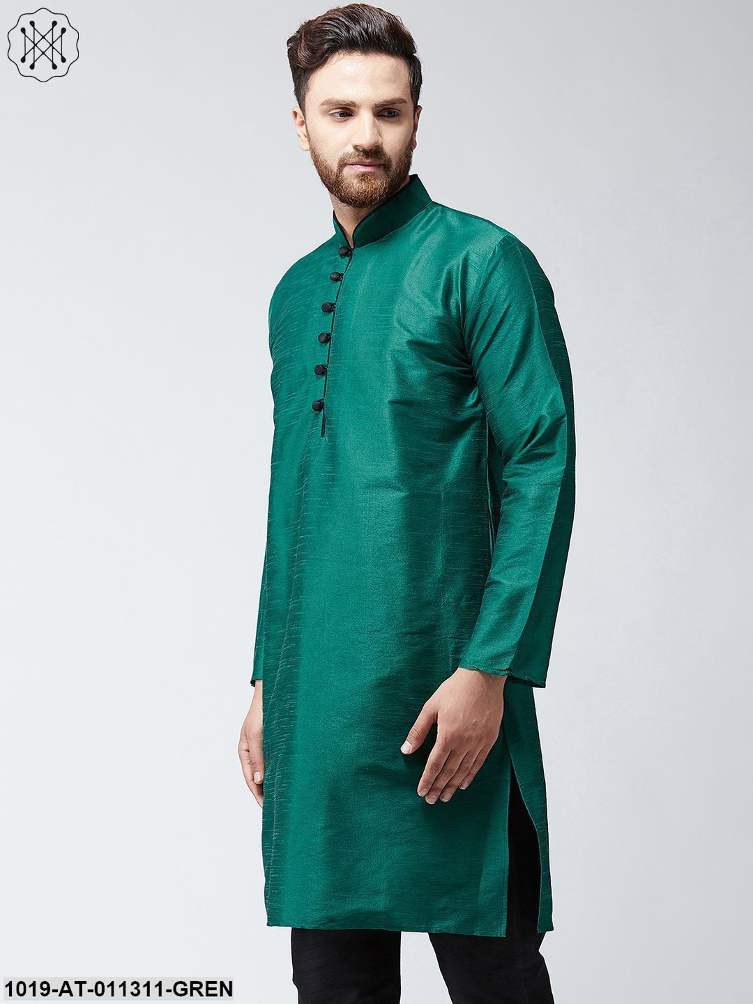 Men's Dark Green Only Long Kurta